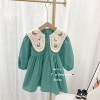Load image into Gallery viewer, Baby Kid Girls Flower Embroidered Dresses Wholesale 23022298
