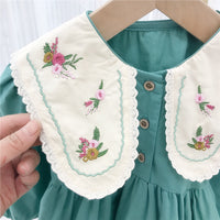 Load image into Gallery viewer, Baby Kid Girls Flower Embroidered Dresses Wholesale 23022298
