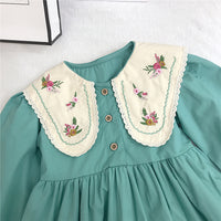 Load image into Gallery viewer, Baby Kid Girls Flower Embroidered Dresses Wholesale 23022298
