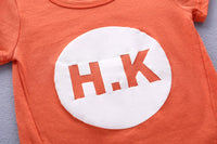 Load image into Gallery viewer, 2 Pieces Set Baby Kid Unisex Letters T-Shirts And Shorts Wholesale 23022403
