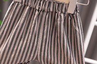 Load image into Gallery viewer, 2 Pieces Set Baby Kid Boys Color-blocking T-Shirts And Striped Shorts Wholesale 230224106
