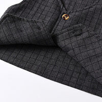 Load image into Gallery viewer, 3 Pieces Set Baby Kid Boys Solid Color Bow Shirts And Checked Vests Waistcoats And Pants Suits Wholesale 230224115
