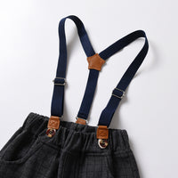 Load image into Gallery viewer, 3 Pieces Set Baby Kid Boys Solid Color Bow Shirts And Checked Vests Waistcoats And Pants Suits Wholesale 230224115
