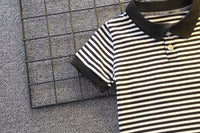 Load image into Gallery viewer, 2 Pieces Set Baby Kid Boys Striped Polo Shirts And Solid Color Shorts Wholesale 23022412
