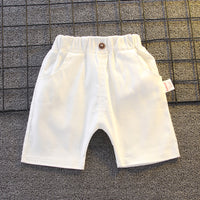 Load image into Gallery viewer, 2 Pieces Set Baby Kid Boys Striped Polo Shirts And Solid Color Shorts Wholesale 23022412
