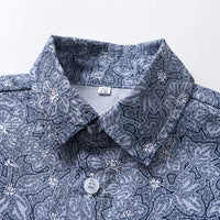 Load image into Gallery viewer, 3 Pieces Set Baby Kid Boys Dressy Flower Bow Print Shirts Solid Color Vests Waistcoats And Rompers Wholesale 230224128
