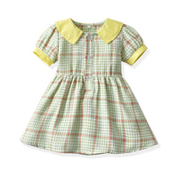 Load image into Gallery viewer, Baby Kid Girls Checked Dresses Wholesale 230224129
