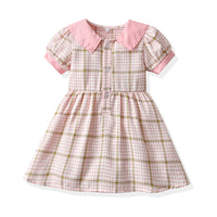 Load image into Gallery viewer, Baby Kid Girls Checked Dresses Wholesale 230224129
