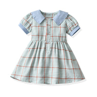Load image into Gallery viewer, Baby Kid Girls Checked Dresses Wholesale 230224129
