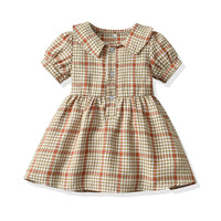 Load image into Gallery viewer, Baby Kid Girls Checked Dresses Wholesale 230224129
