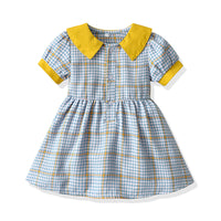 Load image into Gallery viewer, Baby Kid Girls Checked Dresses Wholesale 230224129
