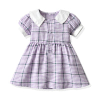 Load image into Gallery viewer, Baby Kid Girls Checked Dresses Wholesale 230224129
