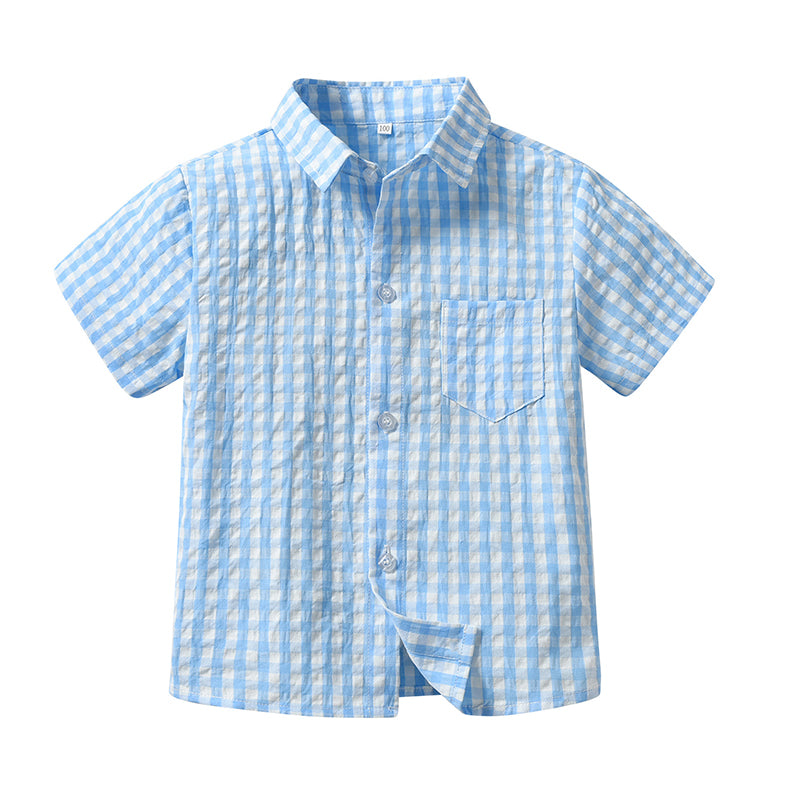 Baby Kid Boys Checked Shirts Wholesale 230224130