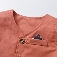 Load image into Gallery viewer, 3 Pieces Set Baby Kid Boys Birthday Party Bow Shirts Solid Color Vests Waistcoats And Striped Rompers Wholesale 230224135
