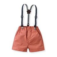 Load image into Gallery viewer, 3 Pieces Set Baby Kid Boys Birthday Party Bow Shirts Solid Color Vests Waistcoats And Striped Rompers Wholesale 230224135
