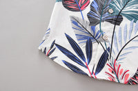Load image into Gallery viewer, 2 Pieces Set Baby Kid Boys Flower Plant Print Shirts And Solid Color Shorts Wholesale 23022414
