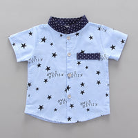 Load image into Gallery viewer, 2 Pieces Set Baby Kid Boys Letters Galaxy Print Shirts And Solid Color Shorts Wholesale 23022415
