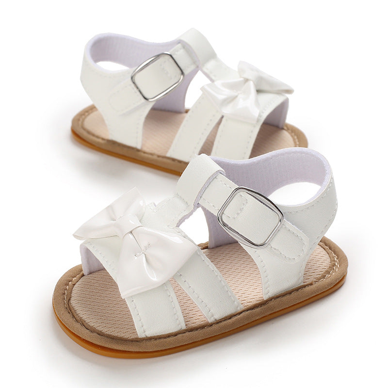 Baby Girls Solid Color Bow Shoes Wholesale 230224176