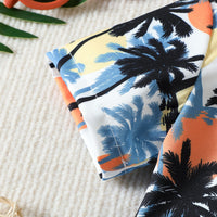 Load image into Gallery viewer, 2 Pieces Set Baby Kid Boys Tropical Print Shirts And Solid Color Shorts Wholesale 230224183
