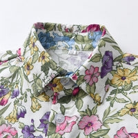 Load image into Gallery viewer, 3 Pieces Set Baby Kid Boys Solid Color T-Shirts Flower Print Shirts And Shorts Wholesale 230224193
