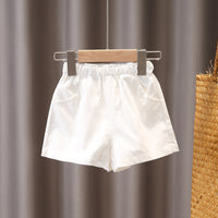 Load image into Gallery viewer, 2 Pieces Set Baby Kid Girls Checked Shirts And Solid Color Shorts Wholesale 23022420
