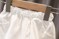 Load image into Gallery viewer, 2 Pieces Set Baby Kid Girls Checked Shirts And Solid Color Shorts Wholesale 23022420
