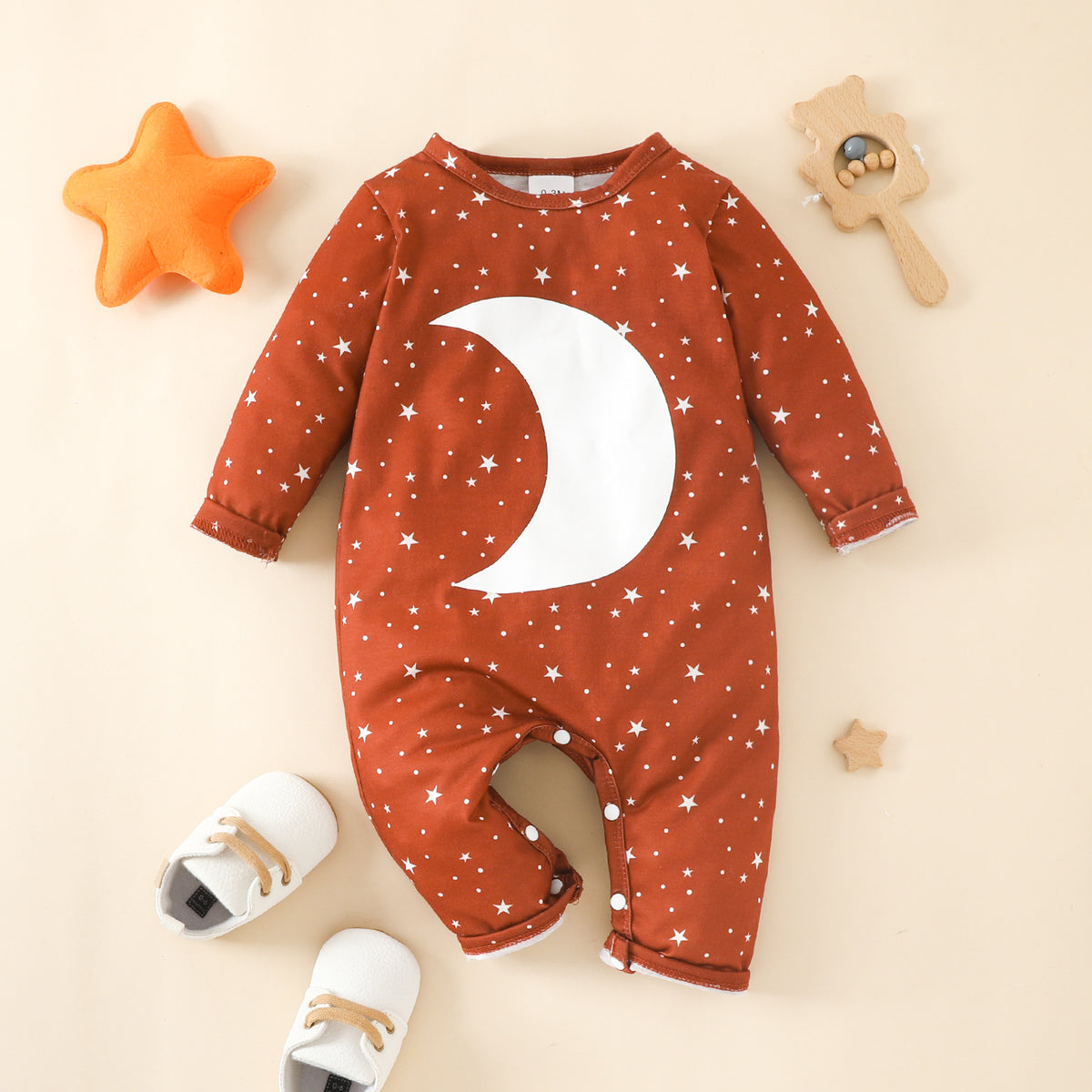 Baby Unisex Star Print Jumpsuits Wholesale 230224214