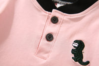 Load image into Gallery viewer, 2 Pieces Set Baby Kid Boys Cartoon Embroidered Polo Shirts And Solid Color Shorts Wholesale 23022423
