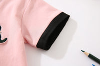 Load image into Gallery viewer, 2 Pieces Set Baby Kid Boys Cartoon Embroidered Polo Shirts And Solid Color Shorts Wholesale 23022423
