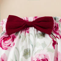 Load image into Gallery viewer, 2 Pieces Set Baby Girls Letters Lace Print Rompers And Flower Shorts Wholesale 230224245
