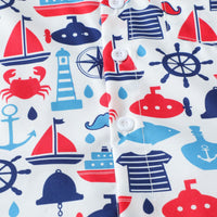 Load image into Gallery viewer, 2 Pieces Set Baby Kid Boys Cartoon Print Shirts And Solid Color Shorts Wholesale 230224251
