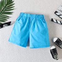 Load image into Gallery viewer, 2 Pieces Set Baby Kid Boys Cartoon Print Shirts And Solid Color Shorts Wholesale 230224251
