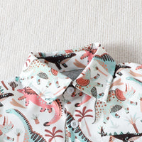 Load image into Gallery viewer, 2 Pieces Set Baby Kid Boys Cartoon Print Shirts And Solid Color Shorts Wholesale 230224251
