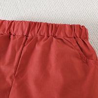 Load image into Gallery viewer, 2 Pieces Set Baby Kid Boys Cartoon Print Shirts And Solid Color Shorts Wholesale 230224251
