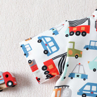 Load image into Gallery viewer, 2 Pieces Set Baby Kid Boys Cartoon Print Shirts And Solid Color Shorts Wholesale 230224251
