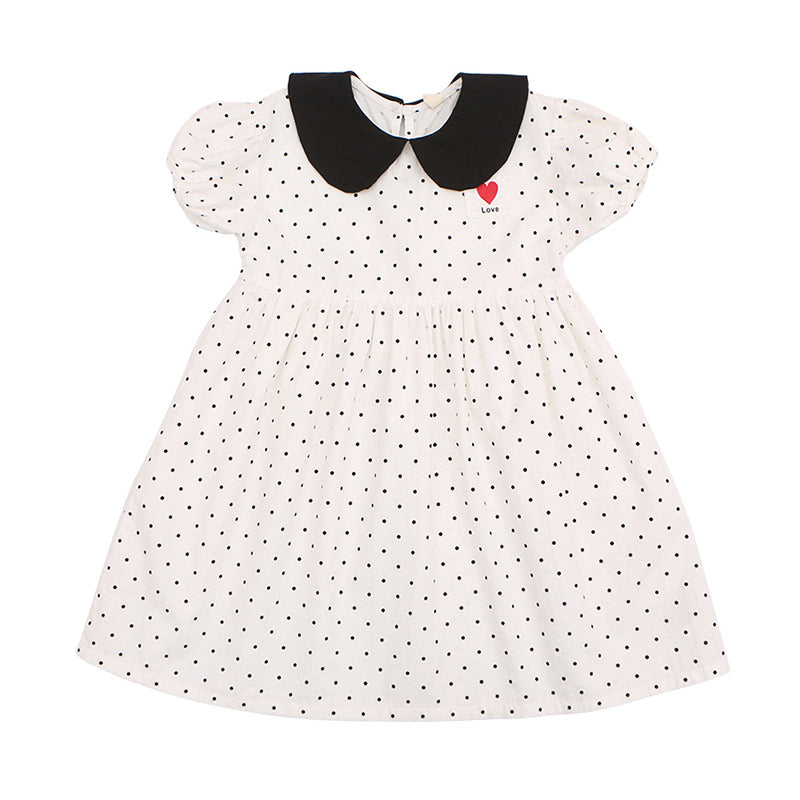 2 Pieces Set Baby Kid Unisex Letters Love heart Polka dots Shirts And Solid Color Shorts Wholesale 230224254