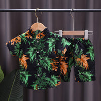 Load image into Gallery viewer, 2 Pieces Set Baby Kid Boys Print Tops And Shorts Wholesale 23022428
