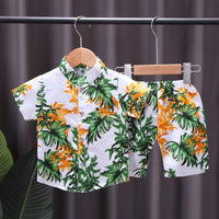 Load image into Gallery viewer, 2 Pieces Set Baby Kid Boys Print Tops And Shorts Wholesale 23022428

