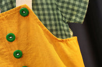 Load image into Gallery viewer, 2 Pieces Set Baby Kid Unisex Checked Tops And Solid Color Rompers Wholesale 23022450
