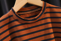 Load image into Gallery viewer, 2 Pieces Set Baby Kid Unisex Striped T-Shirts And Solid Color Rompers Wholesale 23022471
