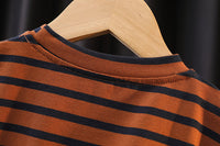 Load image into Gallery viewer, 2 Pieces Set Baby Kid Unisex Striped T-Shirts And Solid Color Rompers Wholesale 23022471
