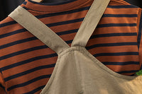 Load image into Gallery viewer, 2 Pieces Set Baby Kid Unisex Striped T-Shirts And Solid Color Rompers Wholesale 23022471
