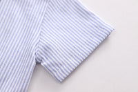 Load image into Gallery viewer, 2 Pieces Set Baby Kid Boys Dressy Striped Bow Shirts And Solid Color Suits Jumpsuits Wholesale 23022492
