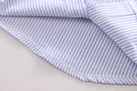 Load image into Gallery viewer, 2 Pieces Set Baby Kid Boys Dressy Striped Bow Shirts And Solid Color Suits Jumpsuits Wholesale 23022492
