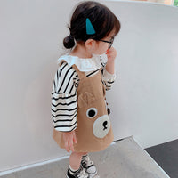 Load image into Gallery viewer, Baby Kid Girls Striped Tops And Cartoon Dresses Wholesale 230227600
