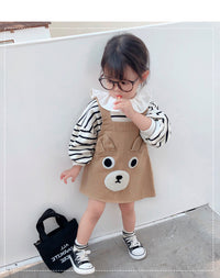 Load image into Gallery viewer, Baby Kid Girls Striped Tops And Cartoon Dresses Wholesale 230227600
