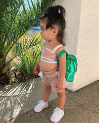 Load image into Gallery viewer, 2 Pieces Set Baby Kid Girls Color-blocking Tank Tops And Shorts Wholesale 230227615
