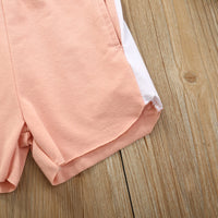 Load image into Gallery viewer, 2 Pieces Set Baby Kid Girls Color-blocking Tank Tops And Shorts Wholesale 230227615
