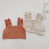 Load image into Gallery viewer, 2 Pieces Set Baby Kid Girls Solid Color Tank Tops And Checked Dresses Wholesale 230227623
