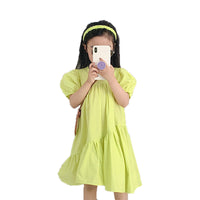 Load image into Gallery viewer, Baby Kid Girls Solid Color Dresses Wholesale 230227689
